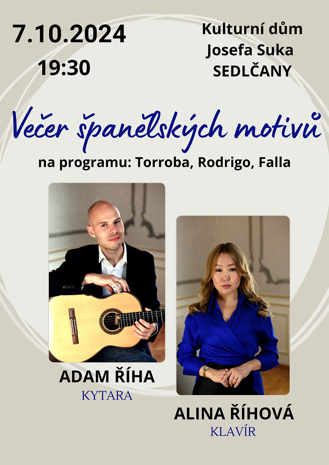 VEČER ŠPANĚLSKÝCH MOTIVŮ - Adam a Alina ŘÍHOVI